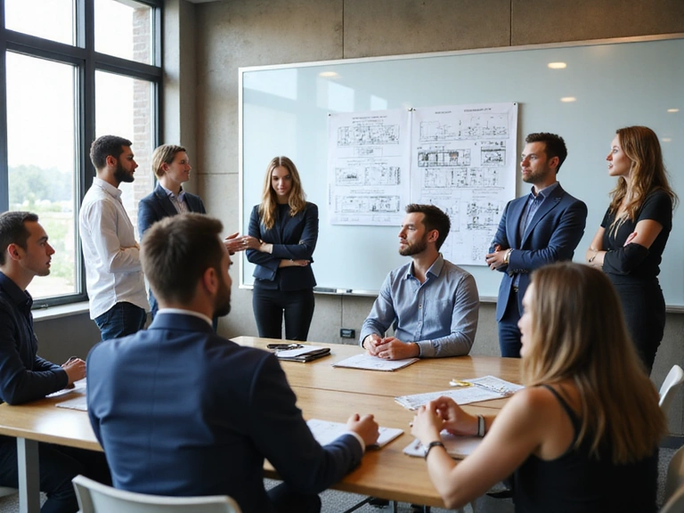 Team meeting in modern office