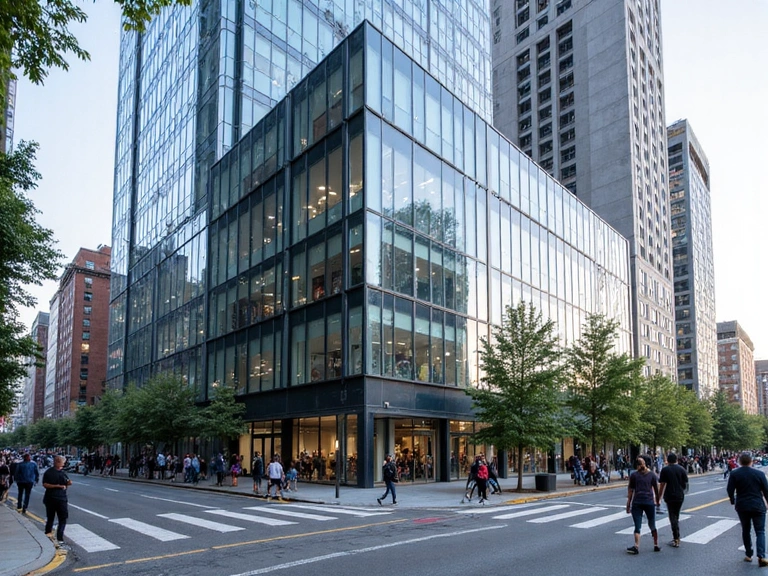 Modern office building in business district